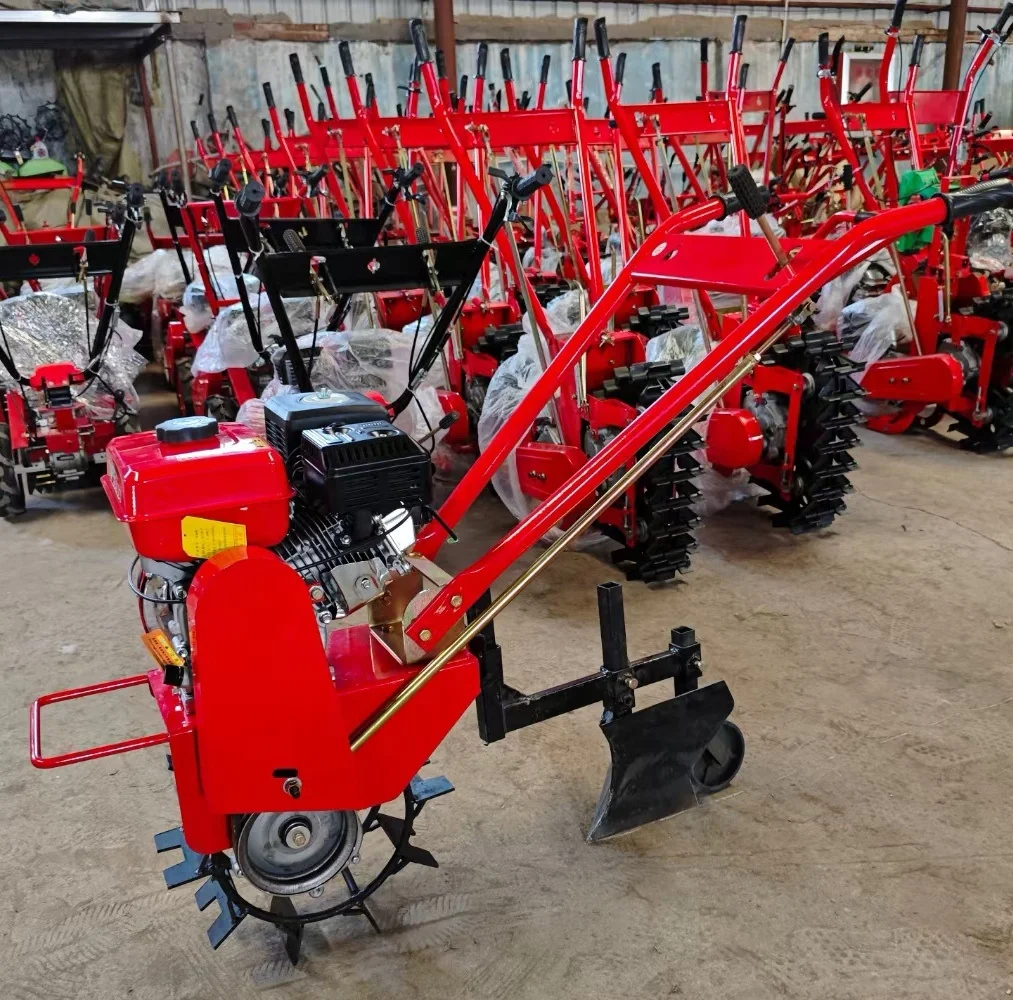 20257HP/170F Benzina Ruota di Ferro Micro Semina Fertilizzazione Mini Motozappa Piccola Erba Multi Coltivatore Macchina per Coltivazione del Suolo