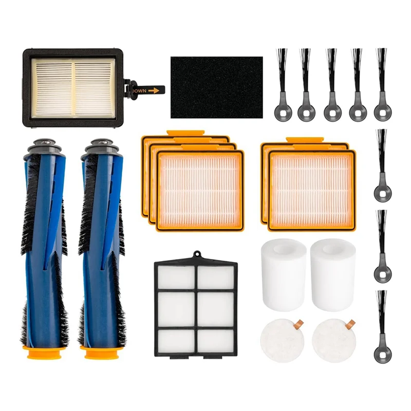 A74x-para tubarão ai av2501s av2501ae rv2502ae rv2520aous robô aspirador de pó rolo escovas laterais filtros kit