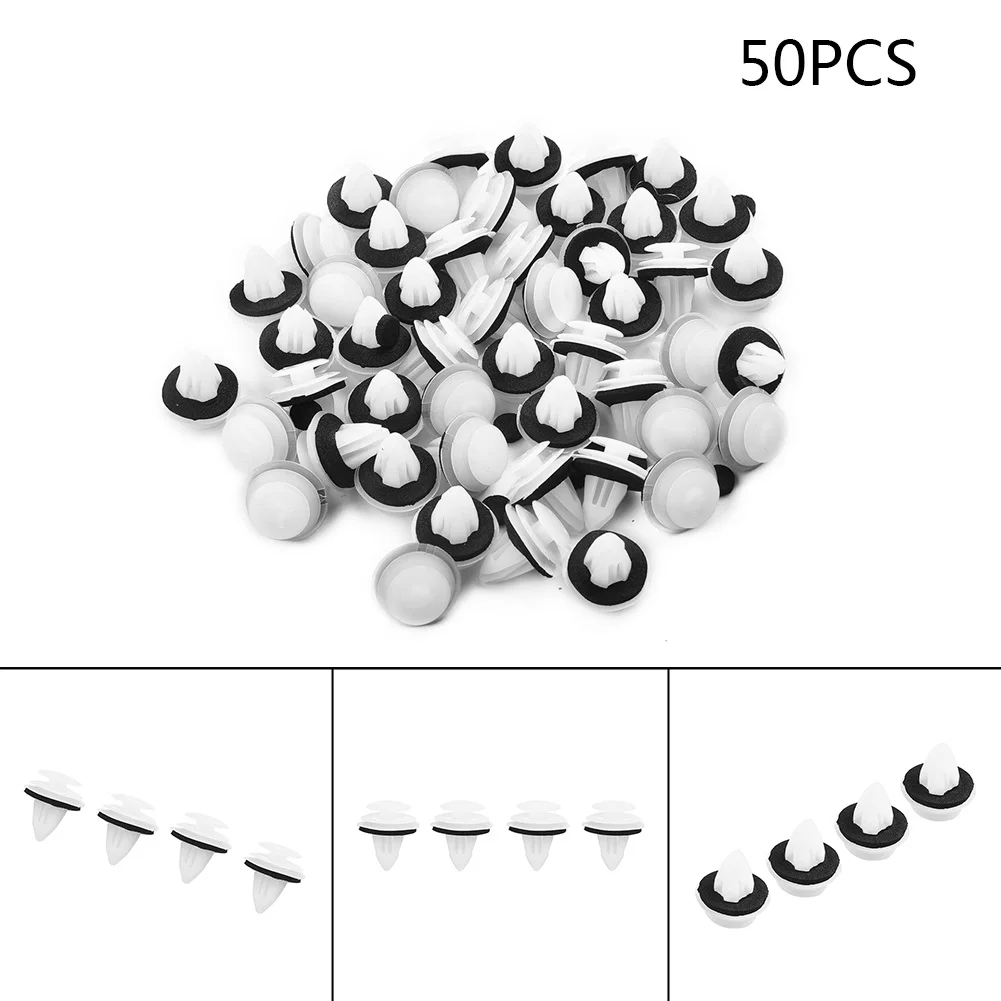 50pcs For Mazda CX-5 CX5 CX-7 MAZDA- 3 6 2 ATENZA Axela Car Doors Clips Push Types Fasteners With Washers Car Doors Trim Clamps