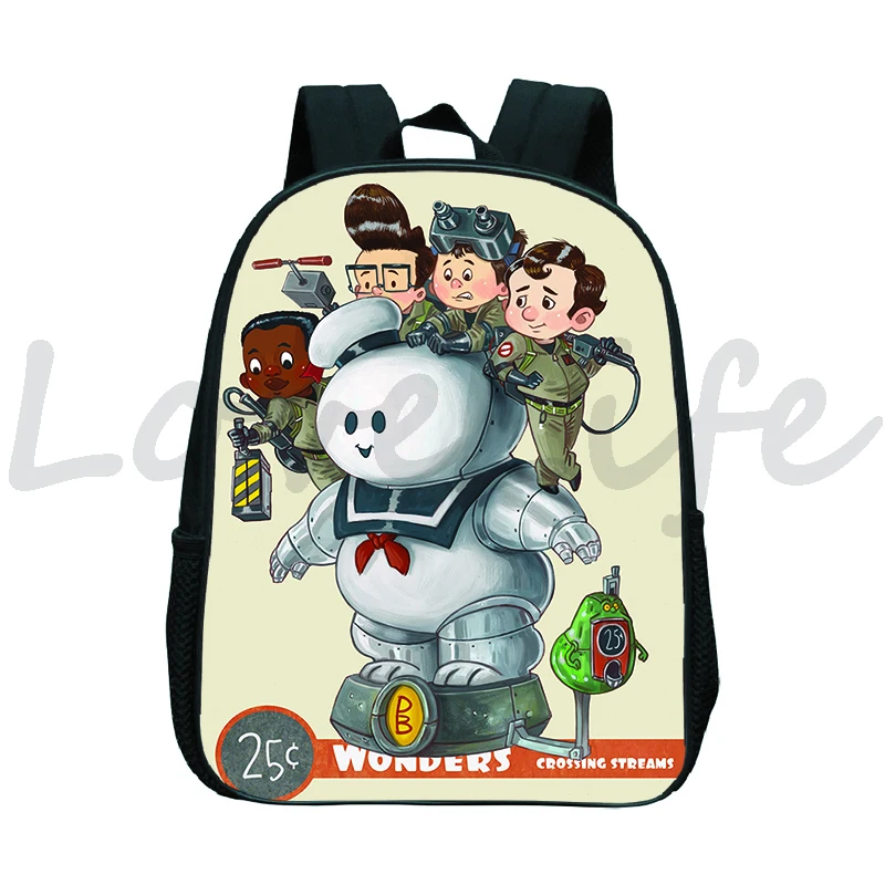 Mochila ghostbusters mochila jardim de infância crianças sacos bonito jardim de infância mochila bonito meninos meninas sacos de escola