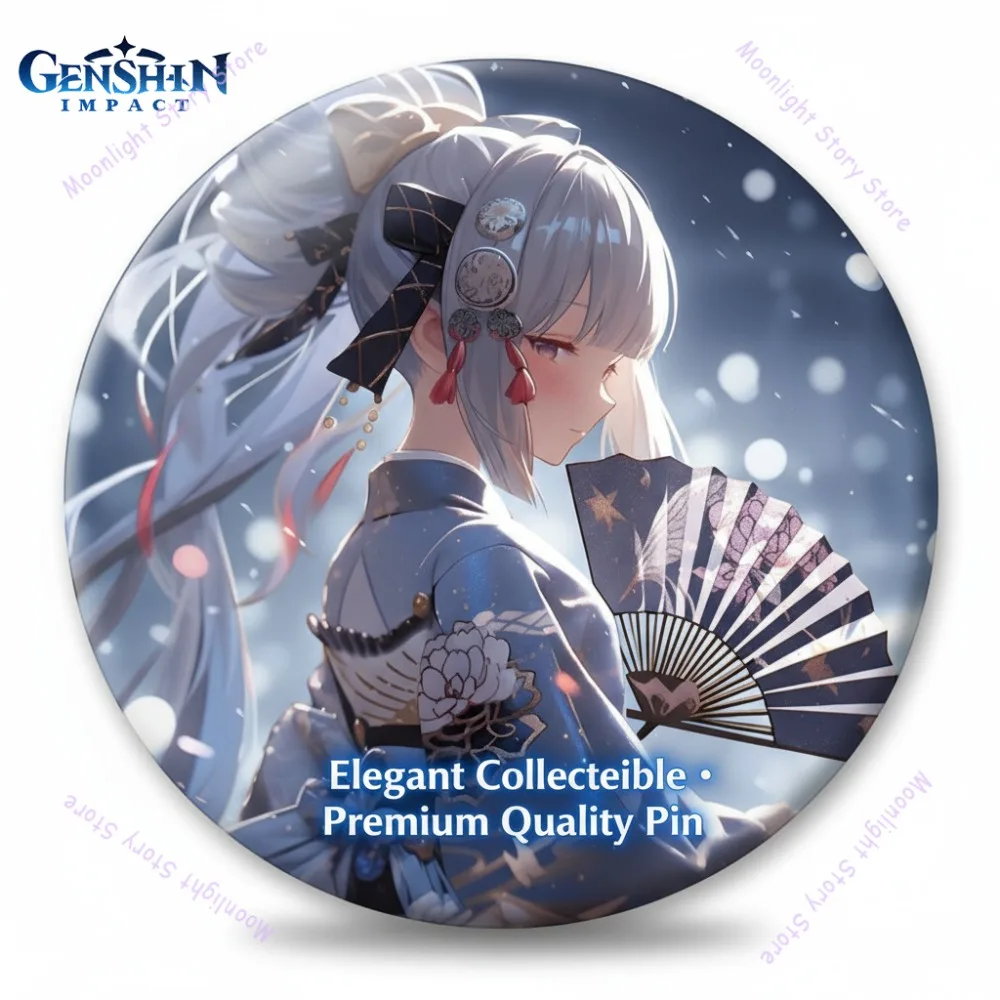 جينشين إمباكت أنيمي ميرش شارة كاميساتو آكا قلادة بروش للإكسسوارات على ظهره هدية ساحرة لمحبي التجميع