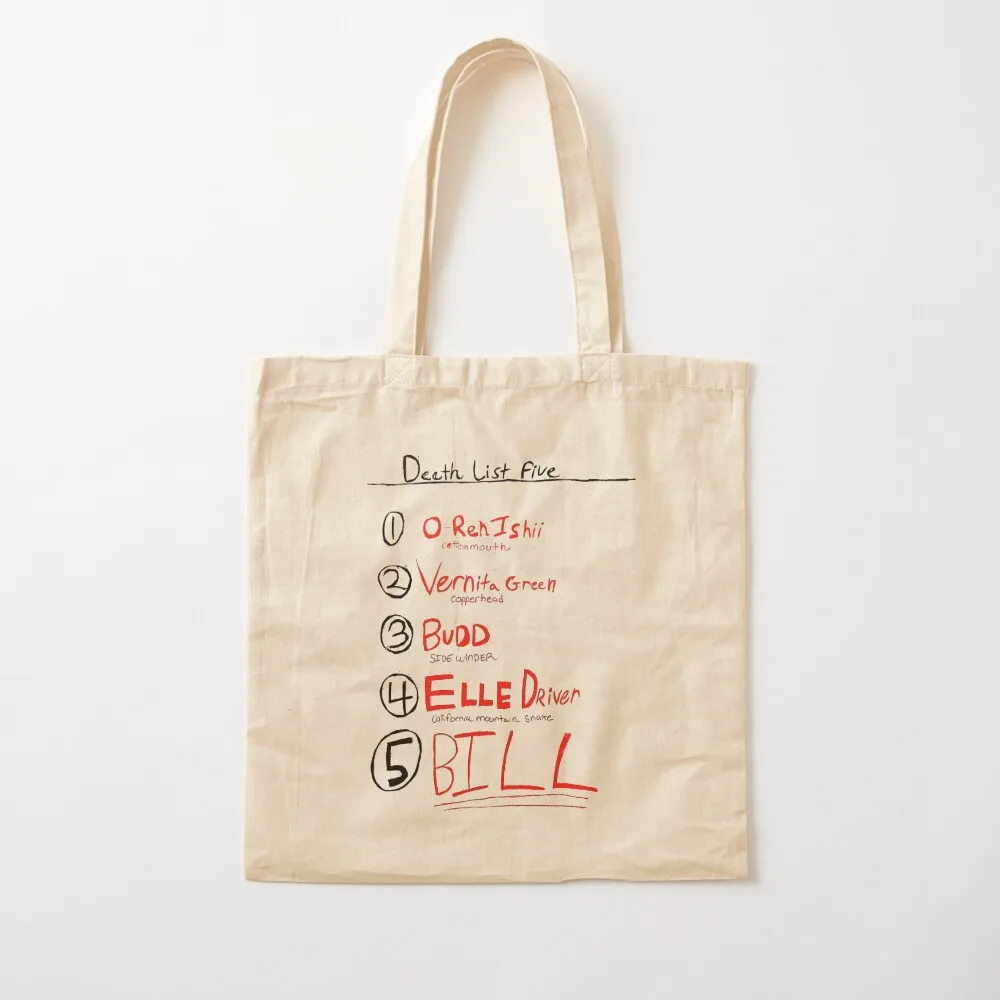 KILL BILL list Tote Bag Women's shopper bag great bag cloth woman 2