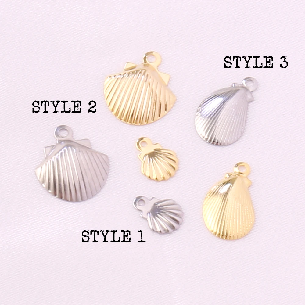 10Pcs Stainless Steel Classic Starfish Charms Gold Beach Shell Pendant for DIY Necklace Bracelet Ear Jewelry Making Accessories