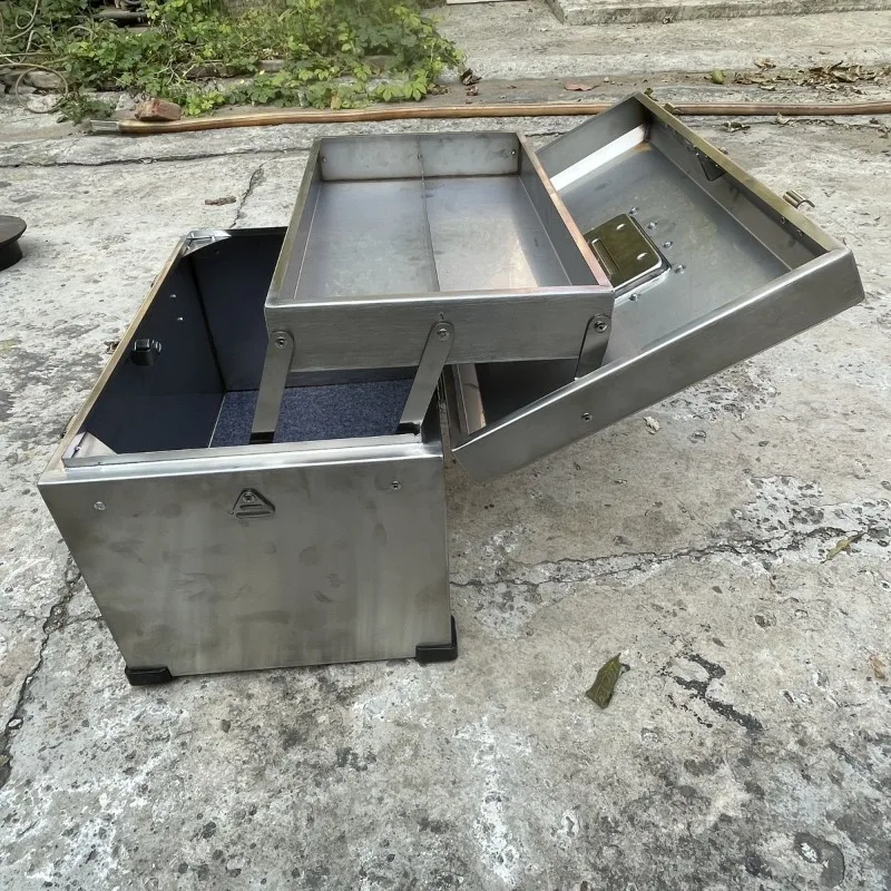 2-layers Foldable Tool Box Large Capacity Tools Case Stainless Steel Waterproof Storage Toolbox Electrician Tools Organizer