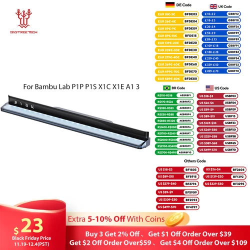 BlQU Panda-indicador de estado de impresora, iluminación LEDS para impresoras 3D Bambu Lab P1P P1S X1C X1E A1