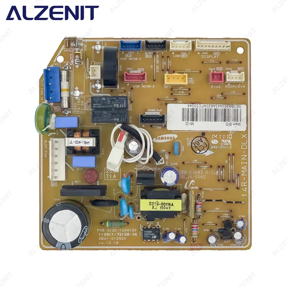 Gebruikt Voor Samsung Airconditioner Besturingskaart DB92-03443A/E/B/G DB92-03443K/N/P/H Circuit PCB 14R-MAIN-DLX-3 Conditioning Onderdelen