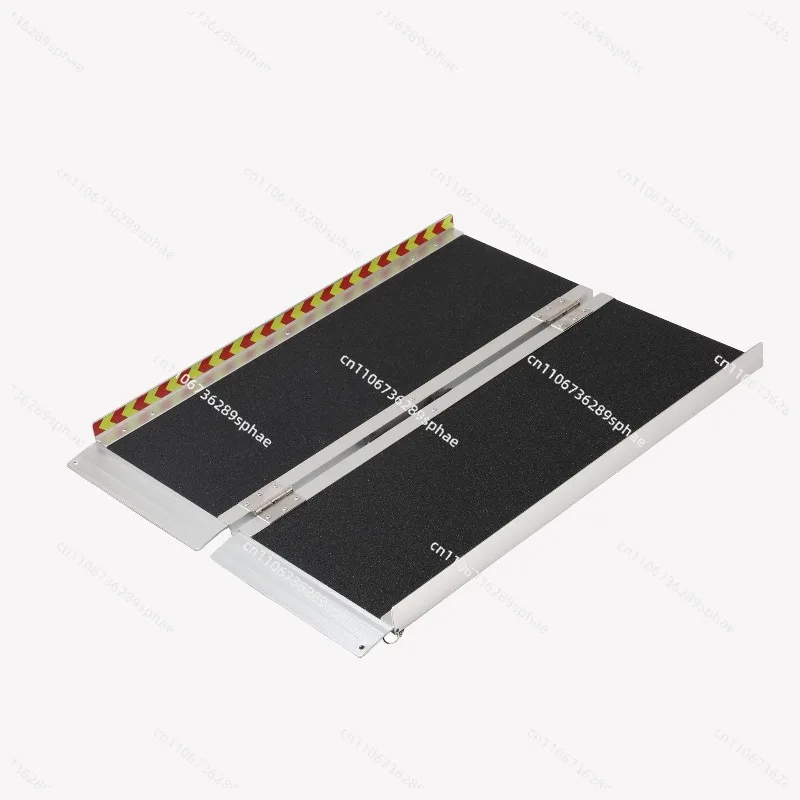 Barrier-free aluminum alloy ramp portable non-slip folding