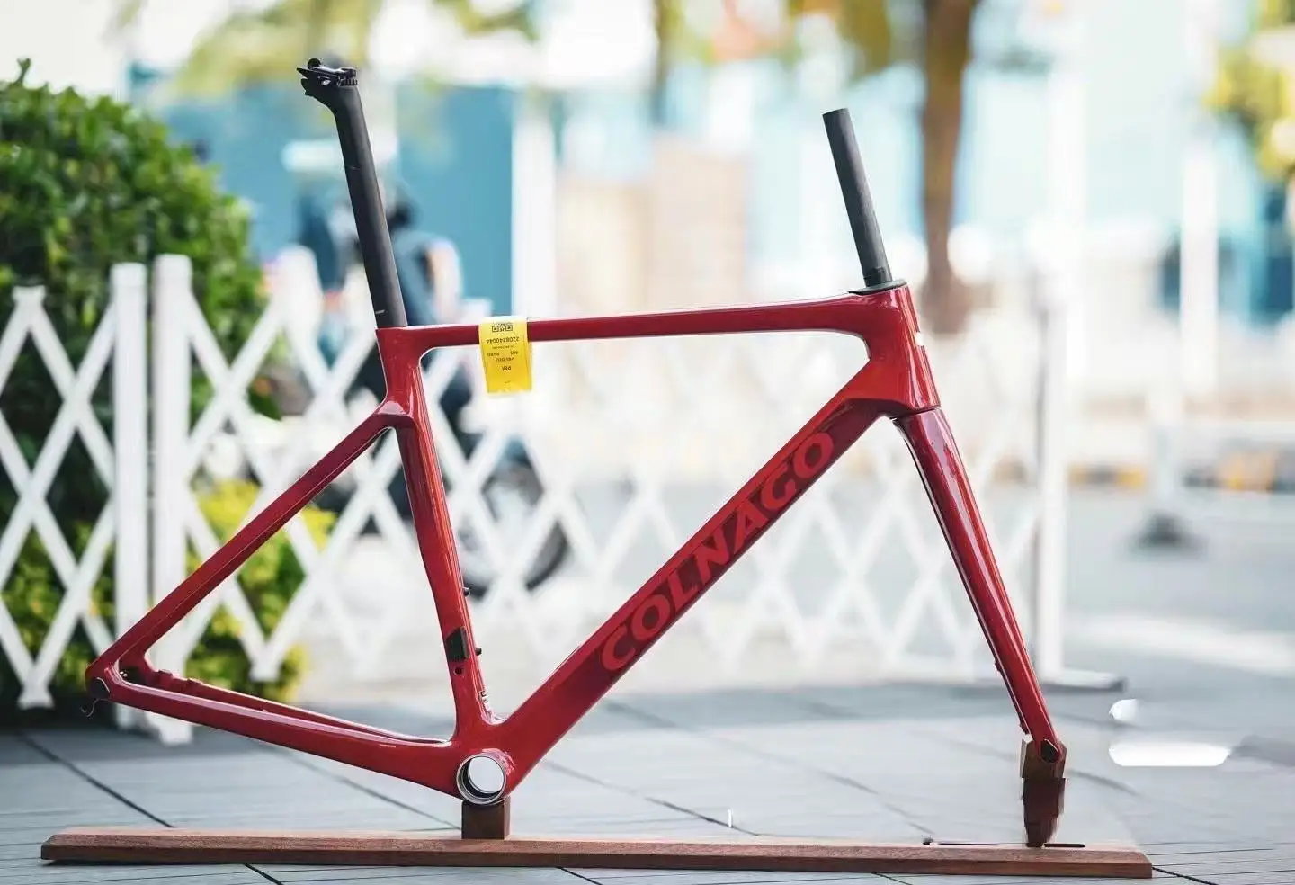 في عام 2025، Colnago V4RS الجديد تمامًا، في وظيفة الطلاء لإصدار فريق الإمارات العربية المتحدة، مع إطار من ألياف الكربون، متوفر بمقاسات 455، 485، 510، 530