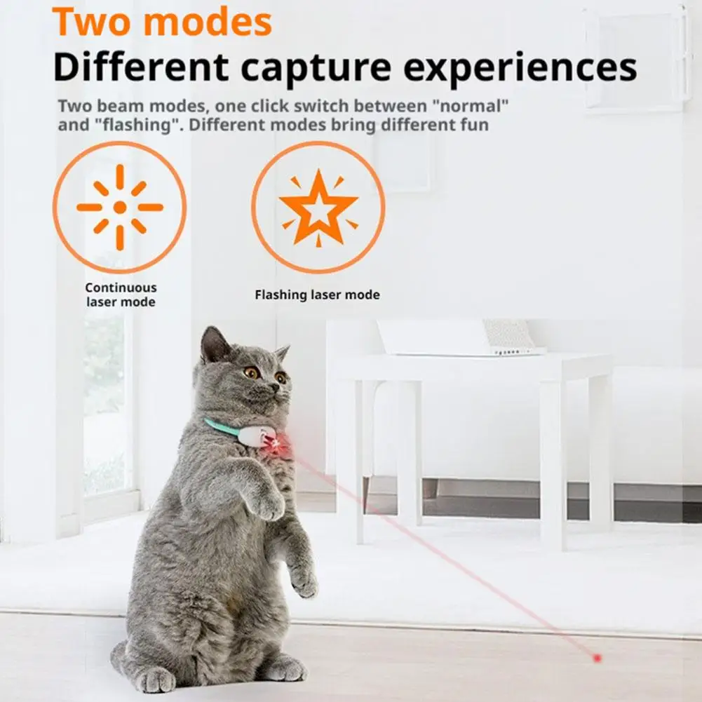 Smart Laser Cat-teasing Collar Laser Rechargeable Auto Infrared Interactive Pet Kitten Toys for Relieve Anxiety Pet Supplies image 5