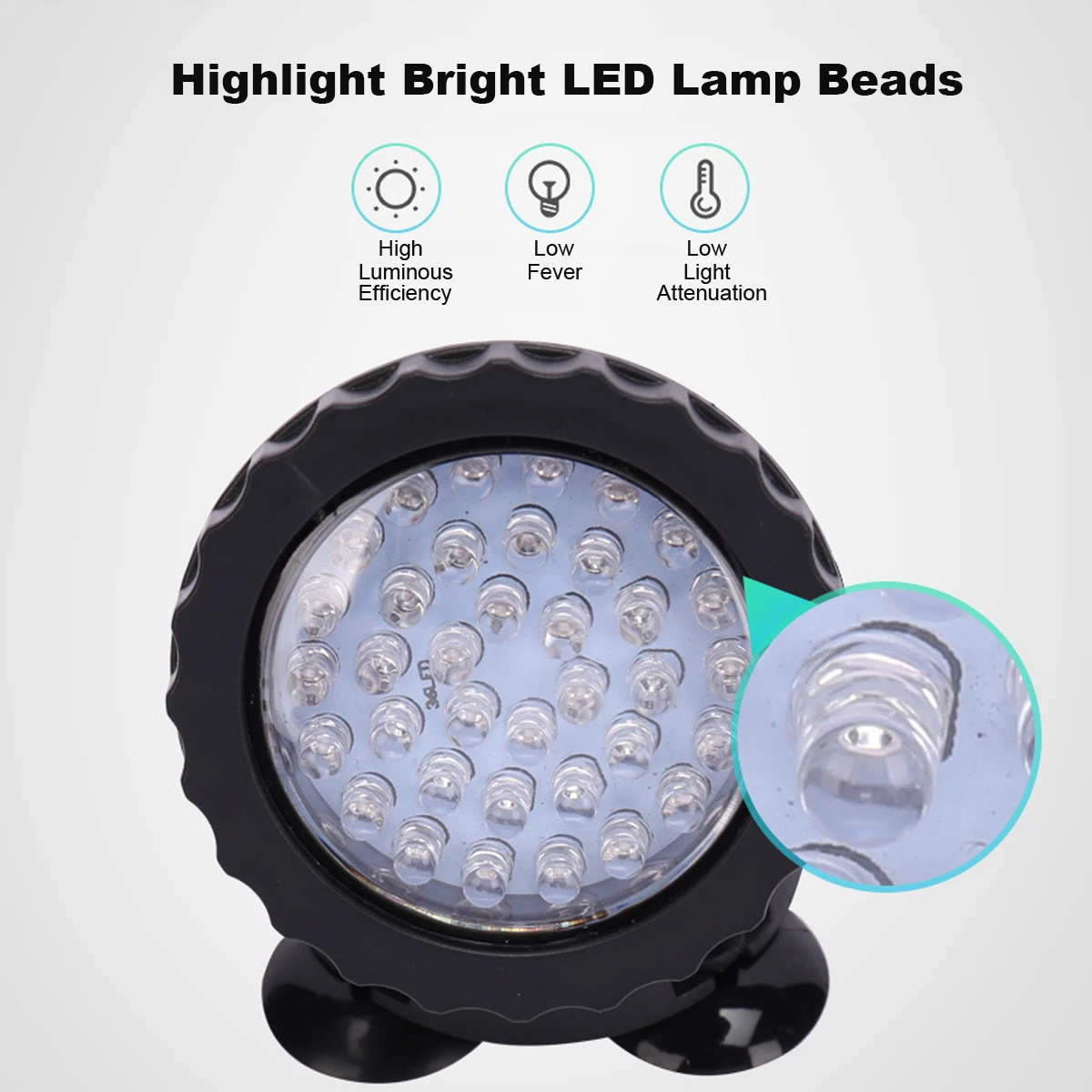 1/2/3/5pcs Color Changing Pond Lights IP68 RGB Spotlight Underwater 36LEDs Submersible Spot Lights for Garden Lawn Tree Fountain