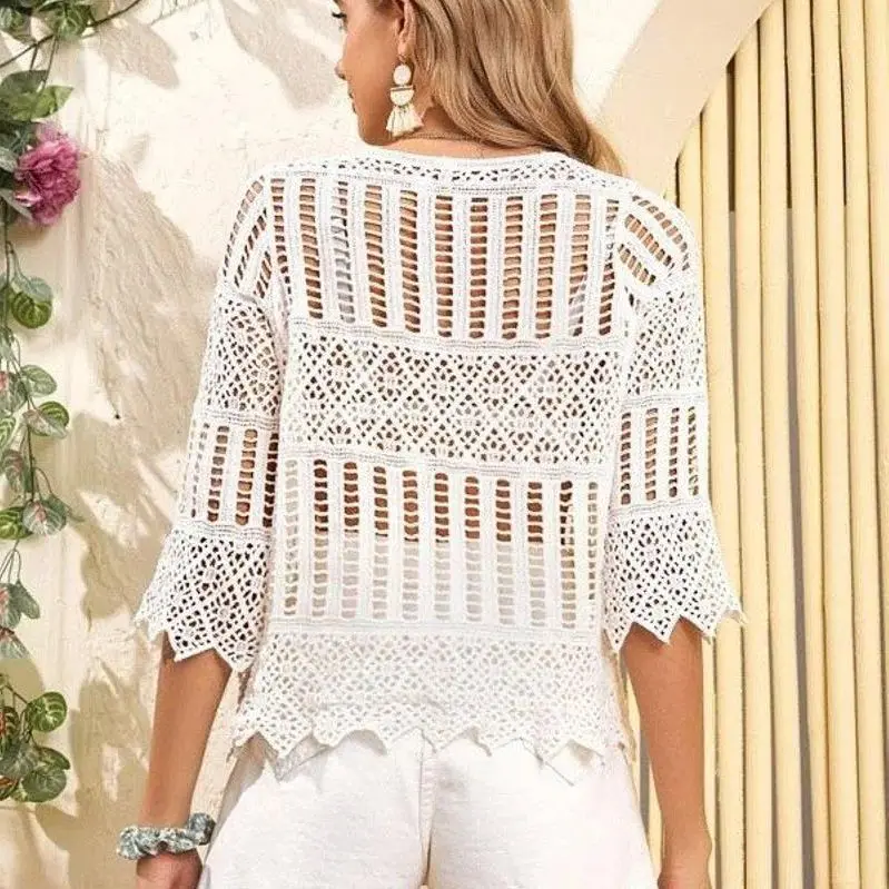 초박형 레이스 오픈 가디건 비치웨어 시스루 디자인 섹시 아우터 자켓 초슬림 자외선 차단 여성용...