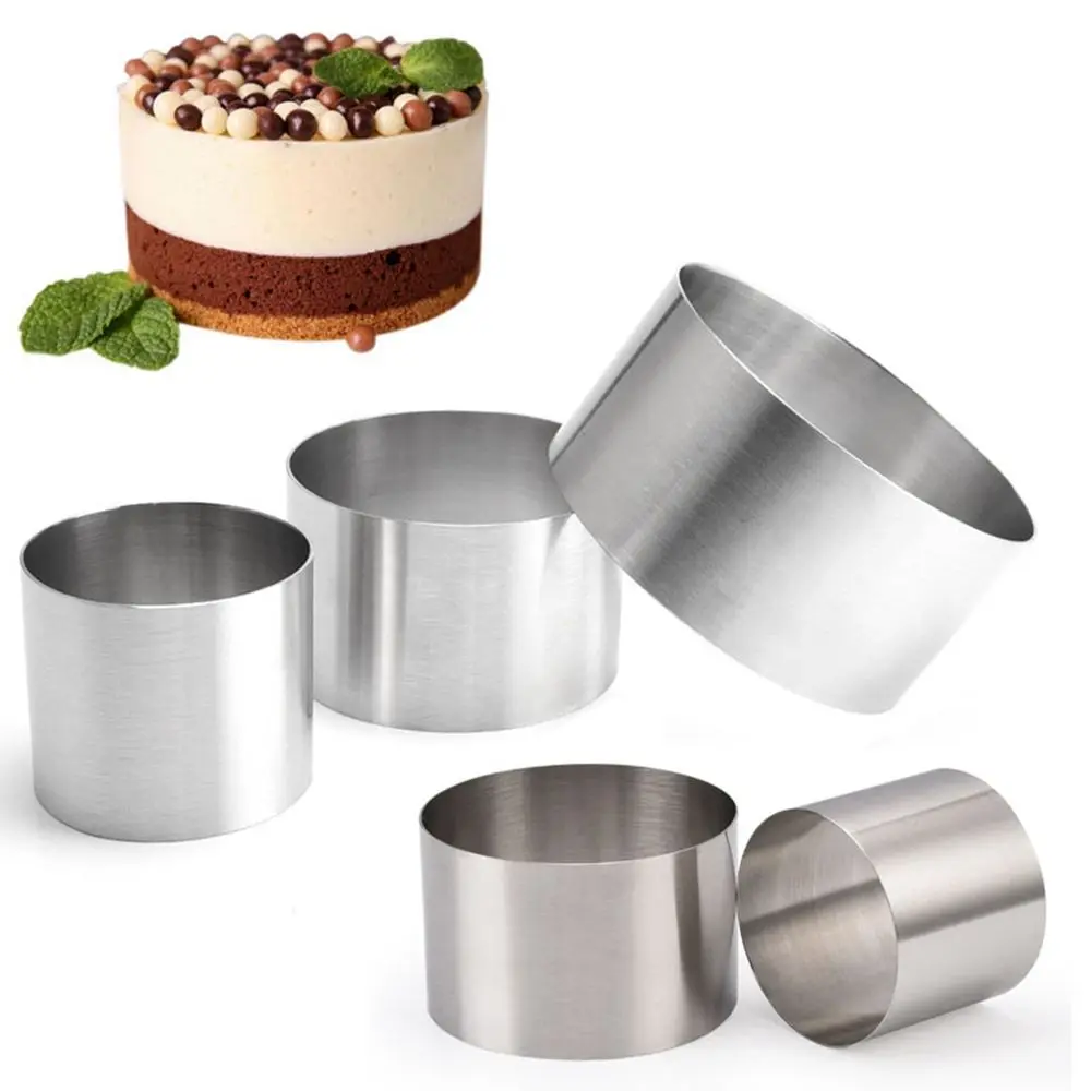 5/6/8/10CM DIY Cutter Pastry Mousse Cake Food Molding Kitchen Gadgets Cake Ring Mold Baking Tool Cake Mold