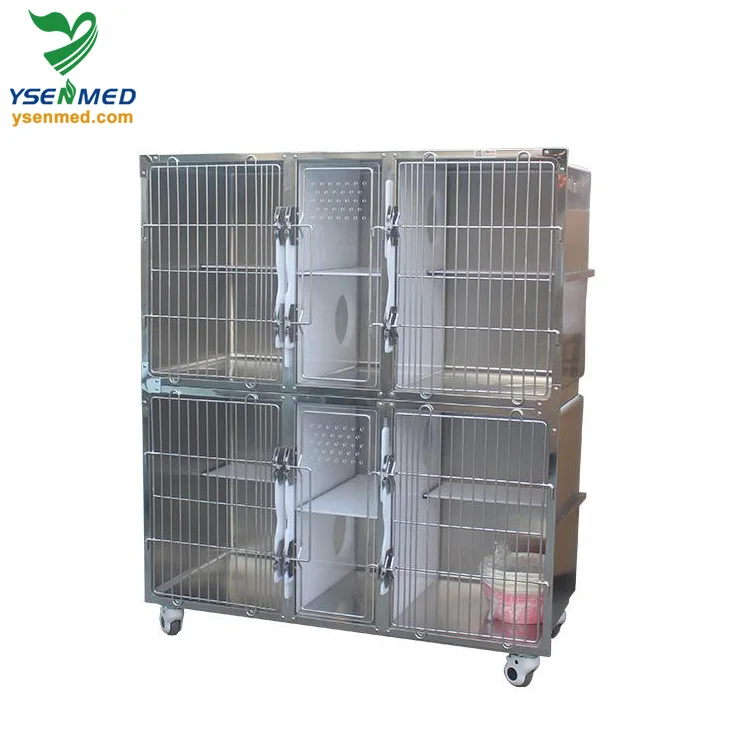 YSVET1500M 304 Stainless steel high end cat boarding cages