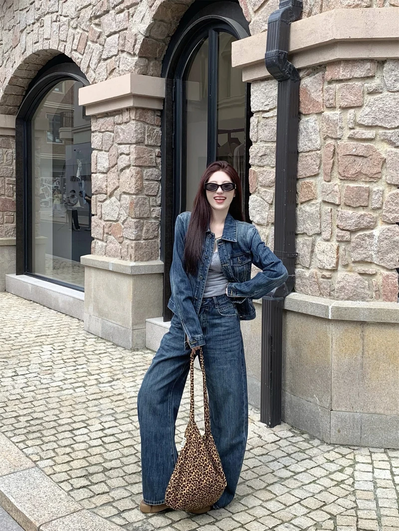 

Denim Coat Pink Flowers Womens Winter Fleece-Lined Plush Turtleneck Button-Embellished Quilted Four-Pocket Mountaineering Sherpa