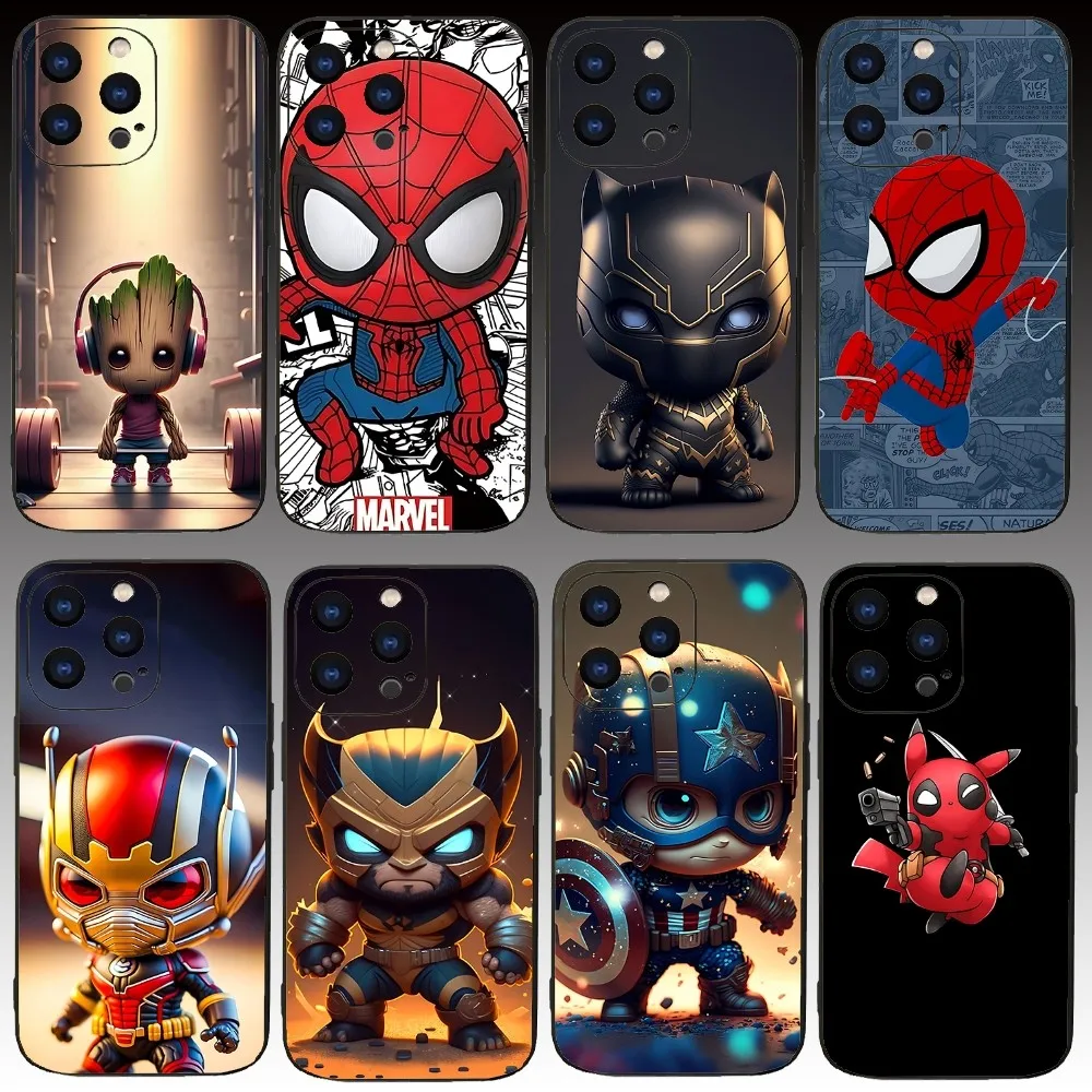 Marvel S-Spiders-m-Man Phone Case For Iphone 15 11 13 14 Pro Max 7 8 Plus X Xr Xs Max Se2020 12mini Cover Case