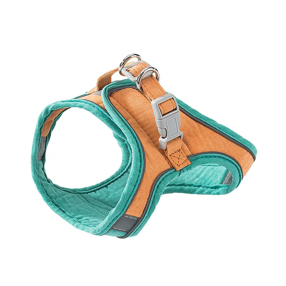 

1Set Adjustable Cat Harness Kitten Vest Leash Soft Suede Material Outdoor Walking Traction Rope Portable Cat Harness Leash