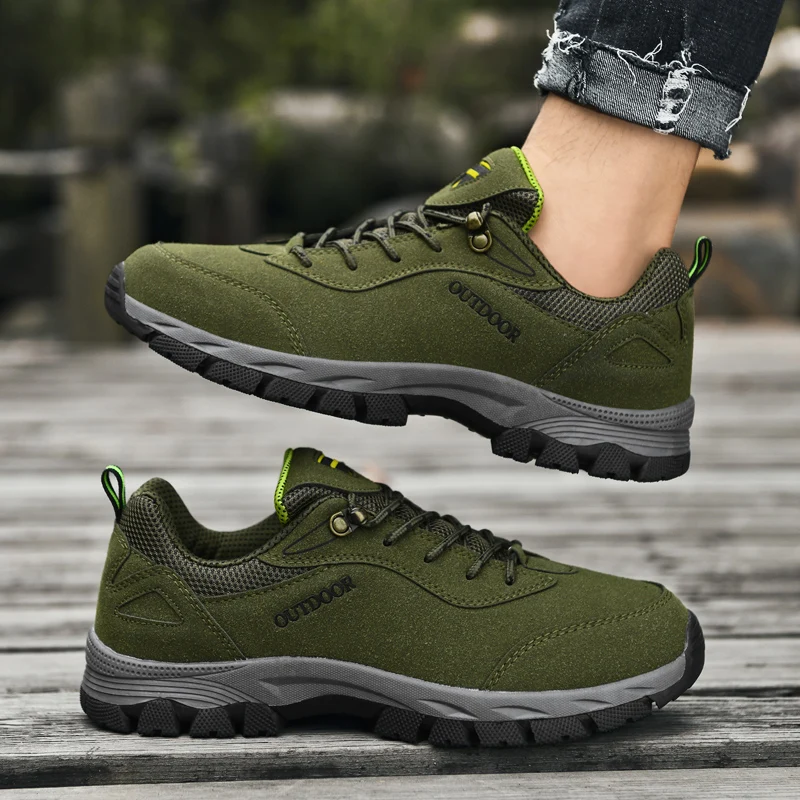 Brand Mens Hiking Shoes High Quality Mountain Climbing Shoes Outdoor Trainer Footwear Men Trekking Sport Sneakers Plus Size 49