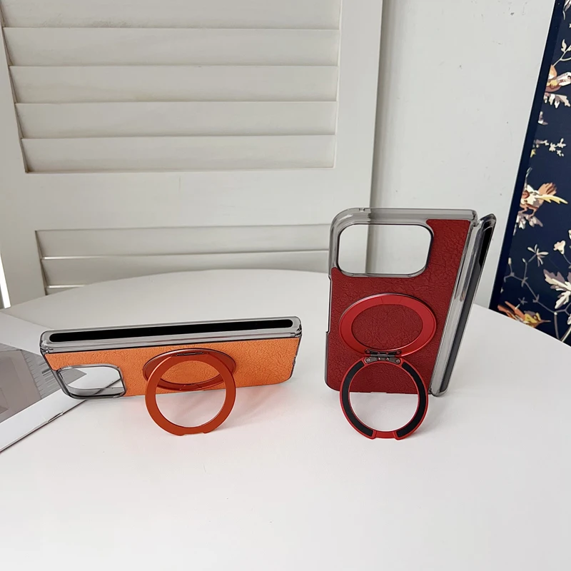 

Складной магнитный чехол для Google Pixel 10 Pro ELVEV, винтажный жесткий чехол из искусственной кожи с вращающимся кронштейном для ПК, чехол для телефона