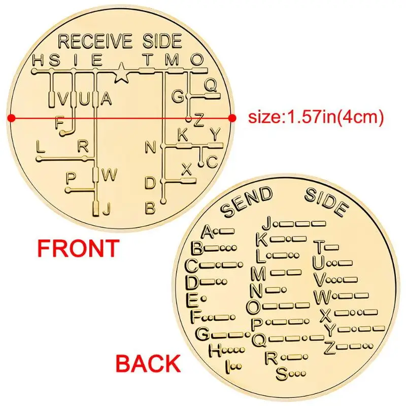 1Pcs Morse-code Learning Tools For Novice Radio Enthusiasts And History Buffs Morse-code Training Coin Commemorative Badge - view 4