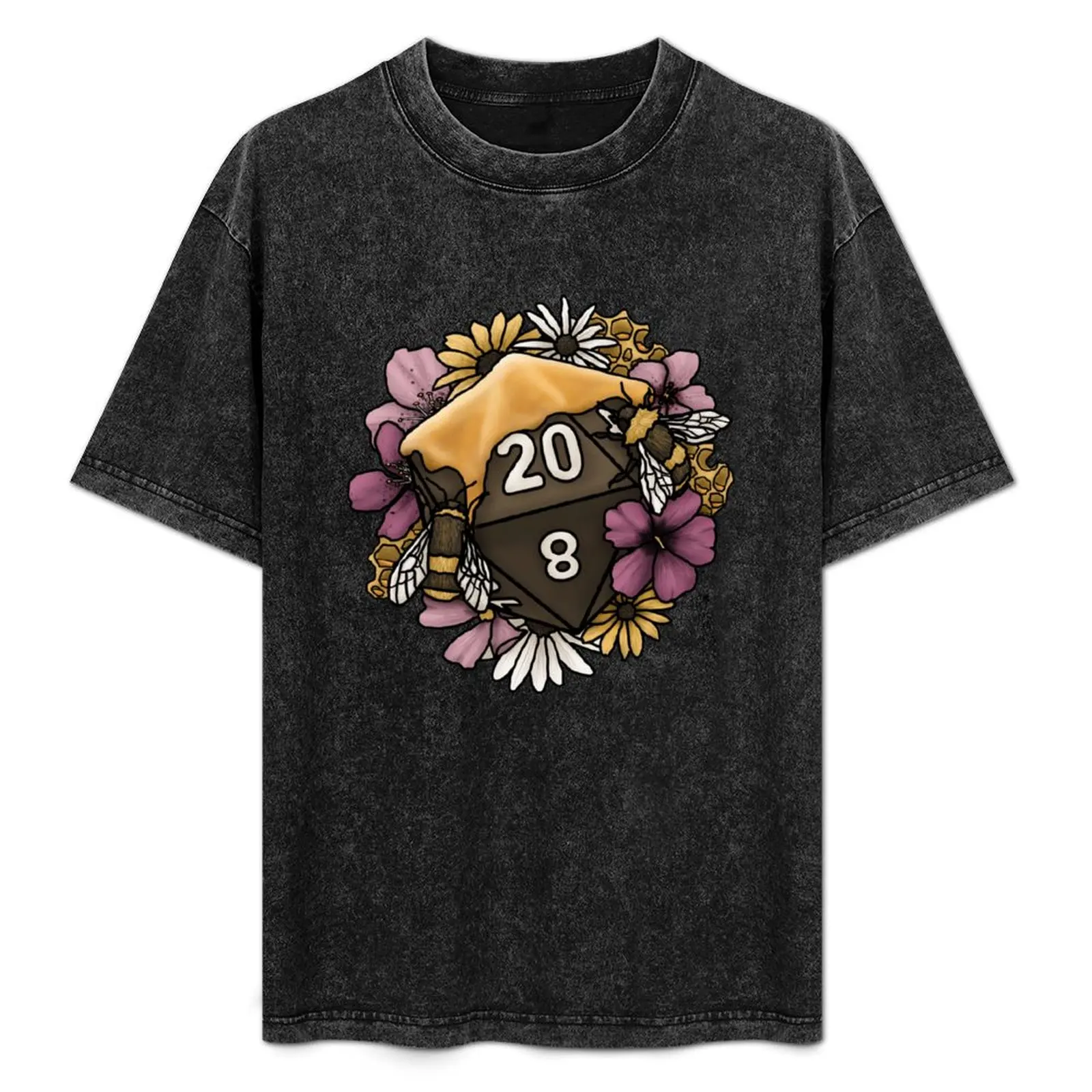 

Honeycomb D20 Tabletop RPG Gaming Dice T-Shirt oversized Blouse anime clothes fitted t shirts for men