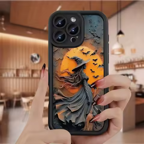 Dark Bat Witch Case for Samsung Galaxy A53 A50 A50S A36 5G A35 A34 A33 A32 A30 A26 A24 A23 A22 A20 A16 A15 A14 A13 4G Back Cover