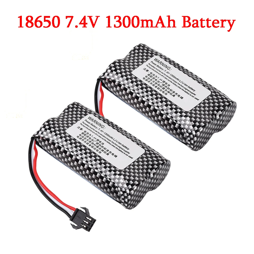 2pcs/lot 7.4v 1300mAh Li-ion battery for Watch Gesture Sensing Twisted RC stunt car battery parts 18650 7.4v battery FOR RC Cars