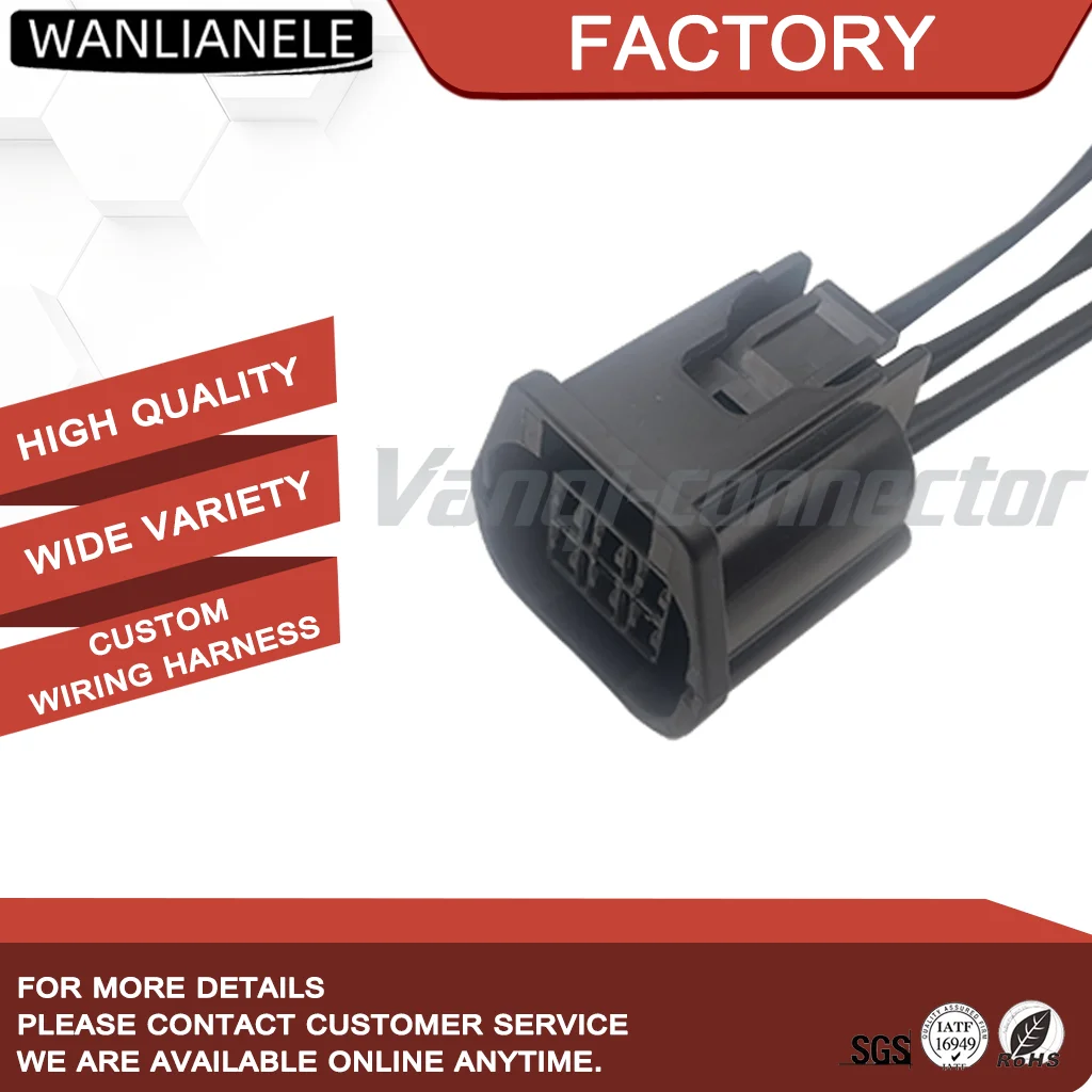 50set 7283-9332-30 6Pin 5mm Pitch Waterproof Automotive Connector Female Housing 2Row Black Car Plug