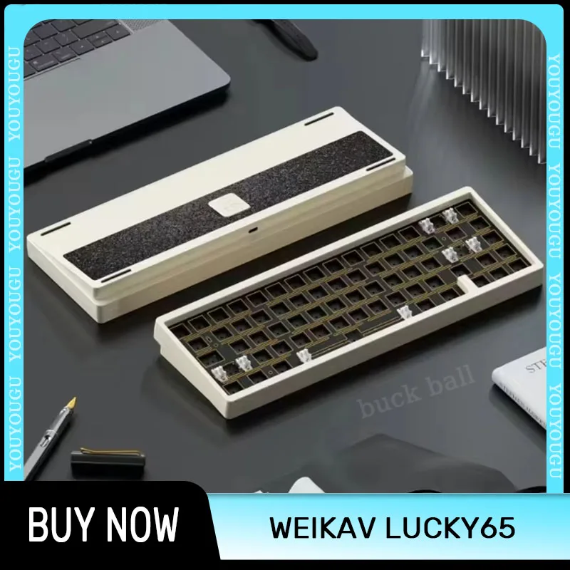 

Weikav Lucky65 V2 Комплект механической клавиатуры 3 режима 2,4 г/Bluetooth Горячая замена Прокладка Структура Rgb Игровая настройка Клавиатура Подарок