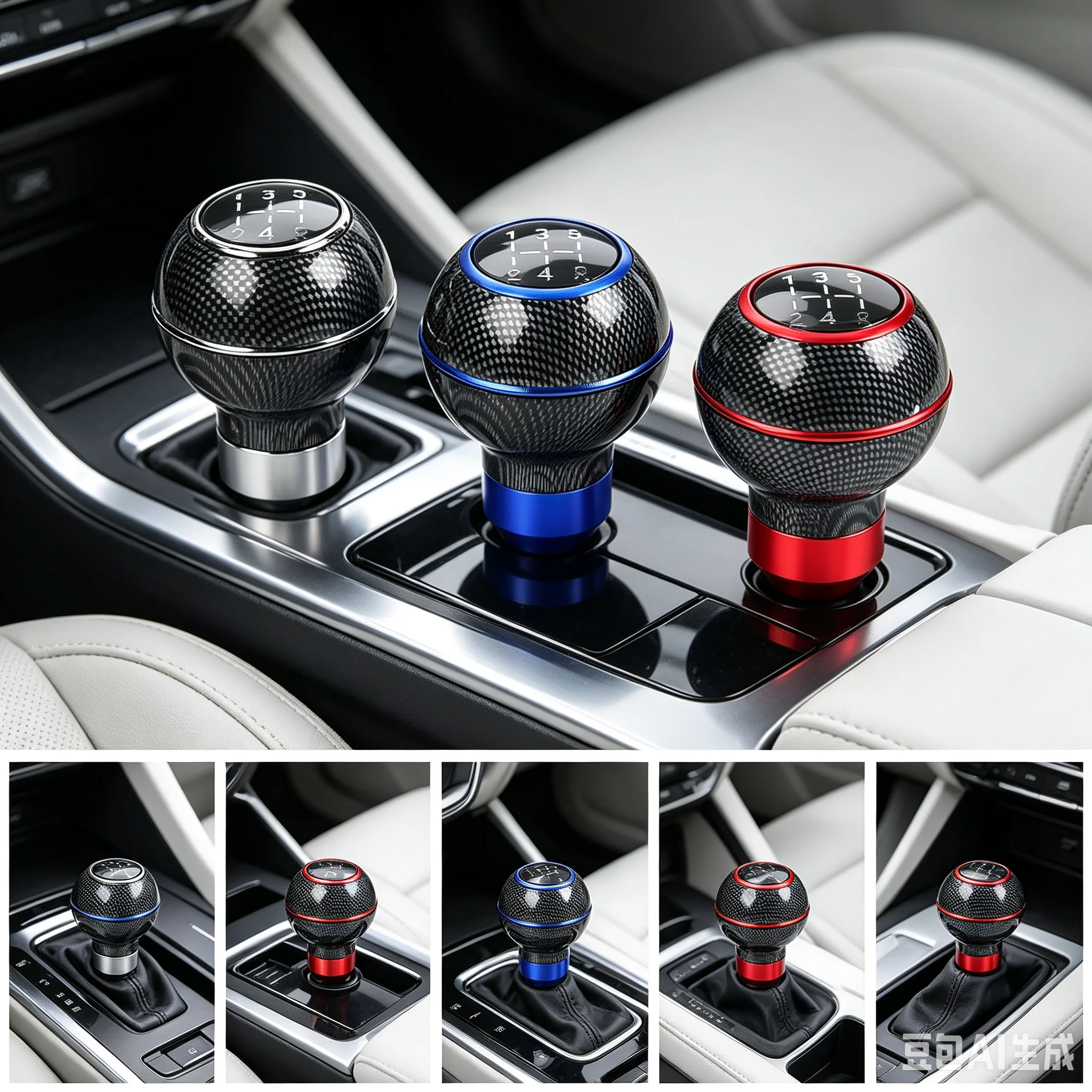 Universal 5 Speed Aluminium Car Gear Shift Knob M8 M10 M11 M12 For Manual Transmission Automatic Gear level Knob Shift Lever