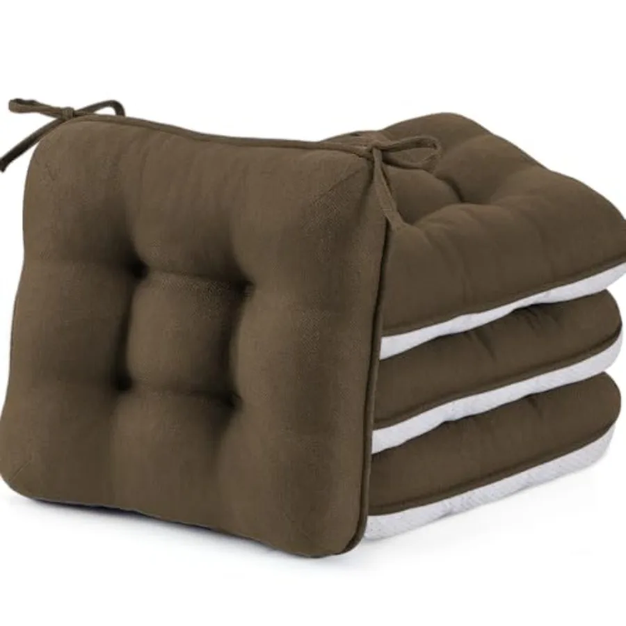 

Chair Cushions for Dining Chairs Set of 4 3.5 Thick Kitchen Table Chair Pads with Ties Non Slip Backing and Covers Seat Cushion