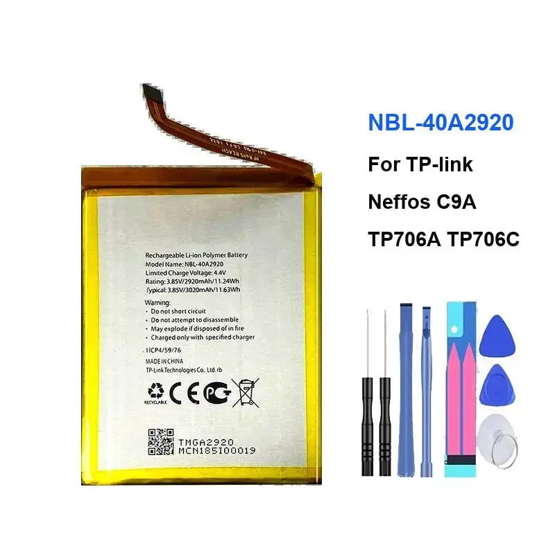 

Nbl-40A2920 Mobile Phone Battery Premium Replacement 3020Mah For TP-Link Neffos C9A TP706A TP706C