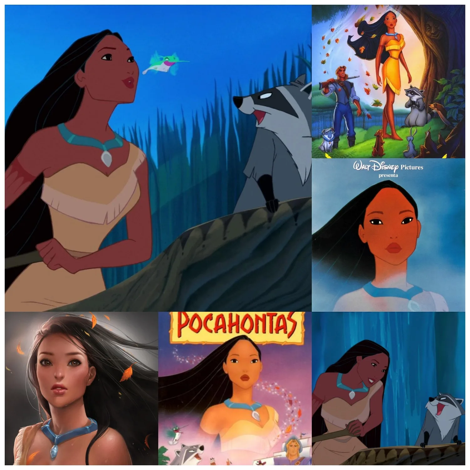 Disney Cartoons Watercolor Canvas Painting Pocahontas Anime Posters and Prints Wall Art Pictures for Living Room Home Decor