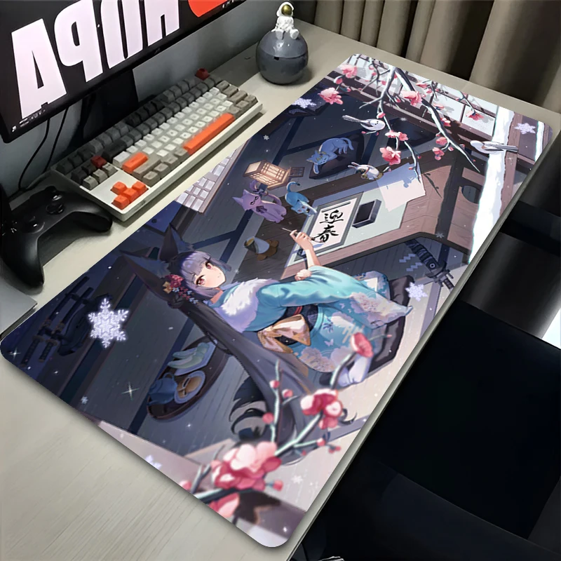 Mauspad Zenless Zone Zero Hoshimi Miyabi Mousepad Niedliche Anime Mousepads Kawaii Bürozubehör Schreibtischmatten PC Laptop Mauspad