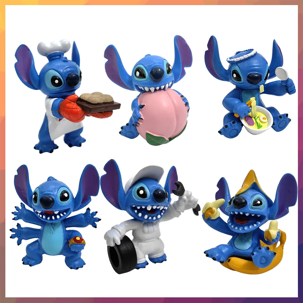 

7pcs/set MINI Stitch Anime Figurine Dolls 3CM Cartoon Lilo and Stitch Action Figures Collectible Model Toys