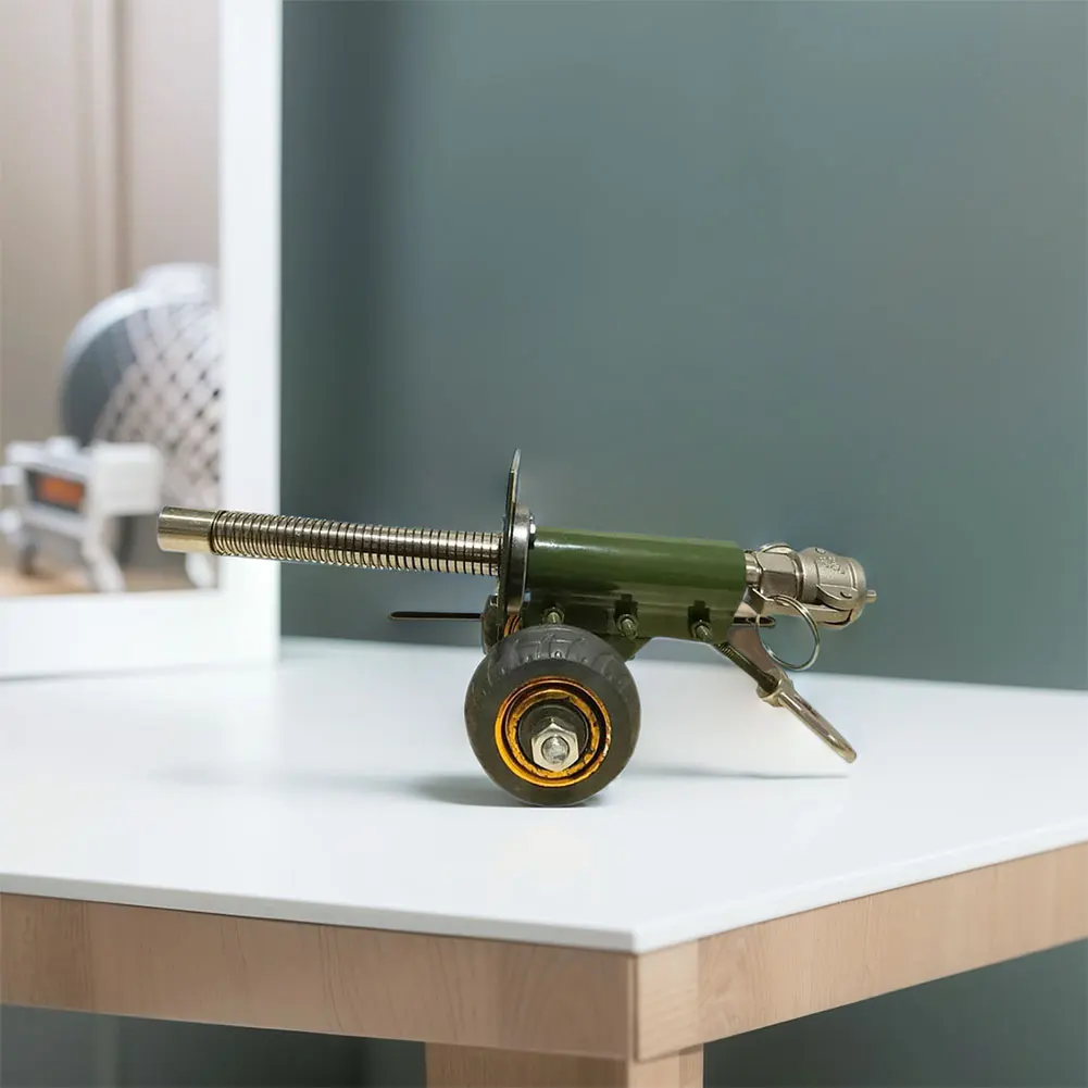 Firecracker Launcher Model Stainless Steel Mini Cannon Collectible Statue Artillery Cannon Handcraft Model Collection Gifts