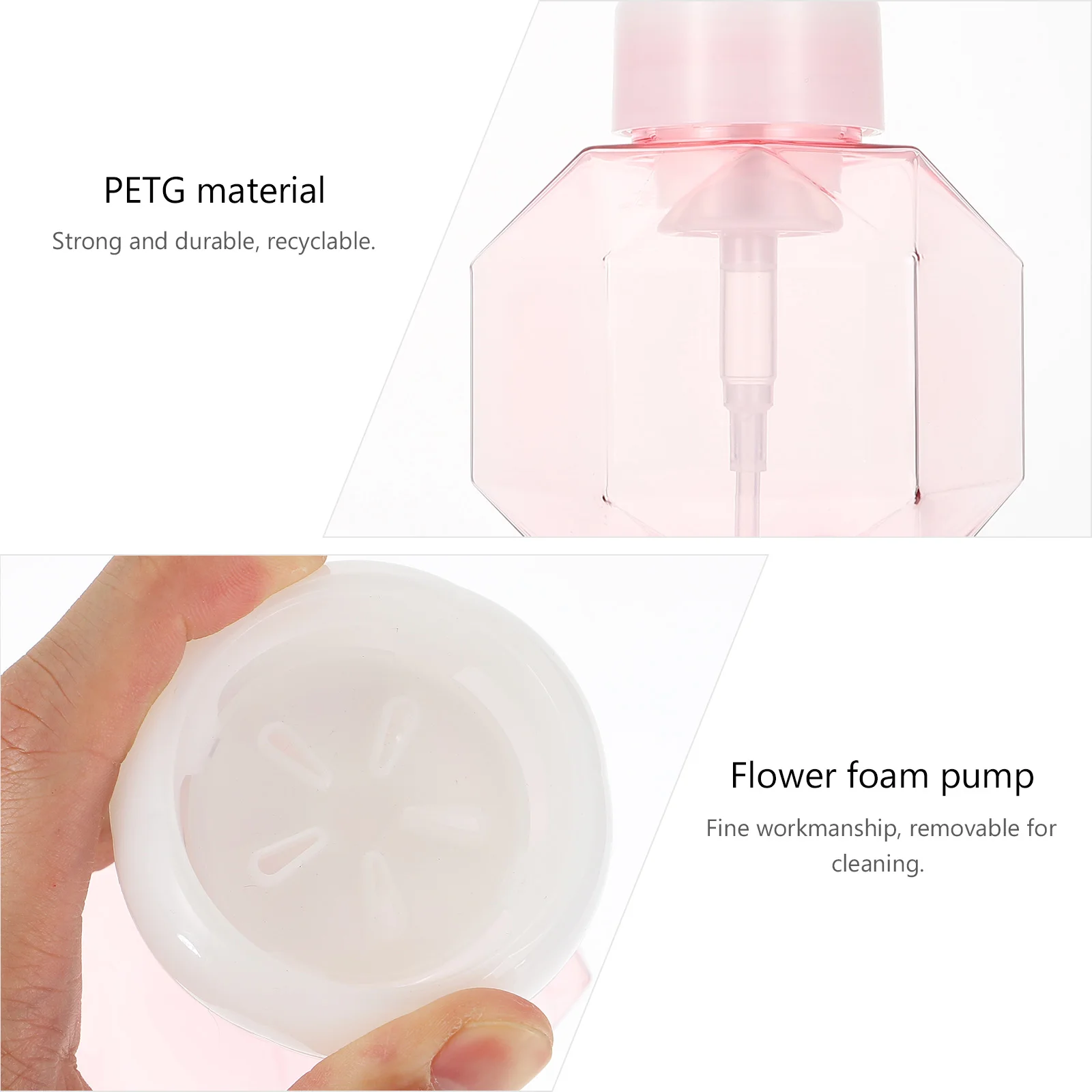 

Flower Foam Bubble Bottle Foaming Face Wash Dispenser PETG PP Reusable Travel Size Dense Bubbles Deep Clean Portable Soap Liquid