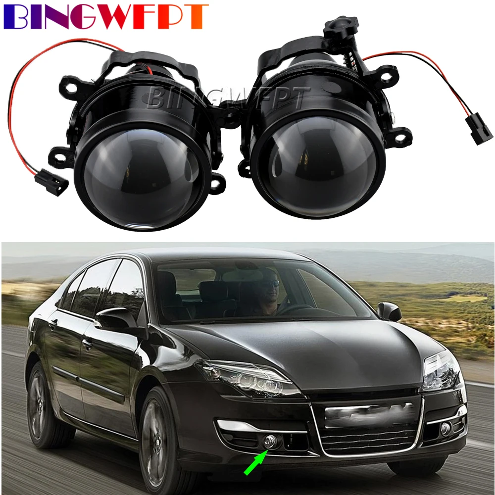 

2Pieces Car Lens LED Fog Lights DRL Daytime Running Light Lamp For Renault Laguna III Grandtour KT0 1 2007 2008 2009-2015