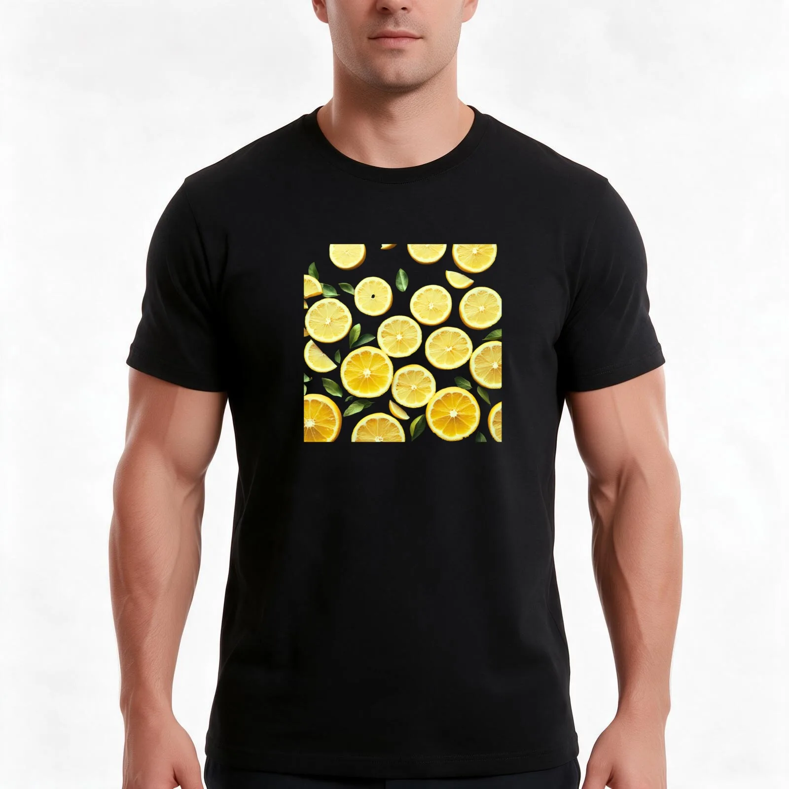 Lemon slices are zesty like summer T-Shirt, Summer Casual Cotton Tee, Oversized Streetwear Tops, Vintage Graphic Print