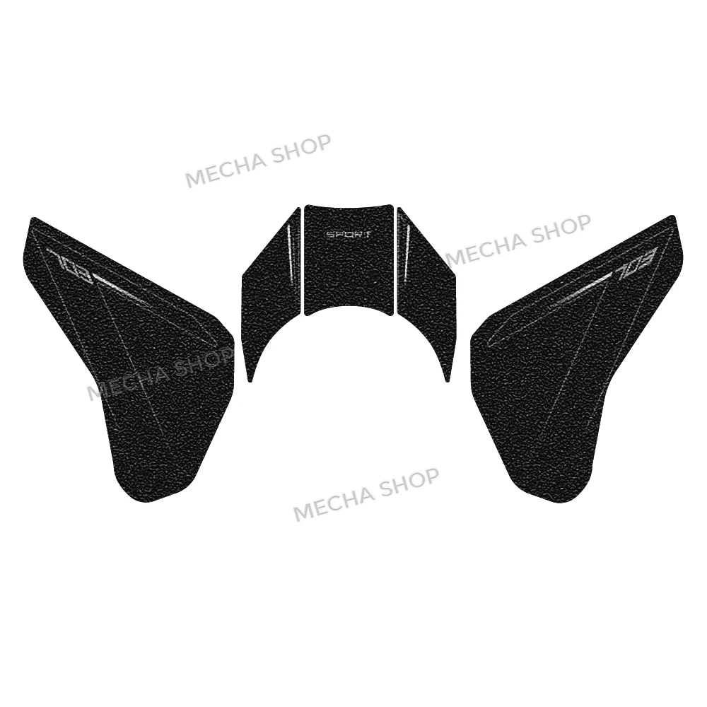 Motorcycle Tank Pad Protector Sticker Decal Gas Knee Tank Traction Pad Side for Zontes 703F Adventure 703F 2025- 5