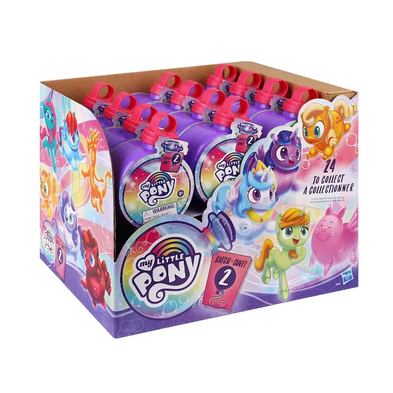 Hasbro My Little Pony Dolls Toy Balloon Blind Box Collect Rainbow Metallic Glittery Sparkly Bright Ponies Figurines Kids Gifts