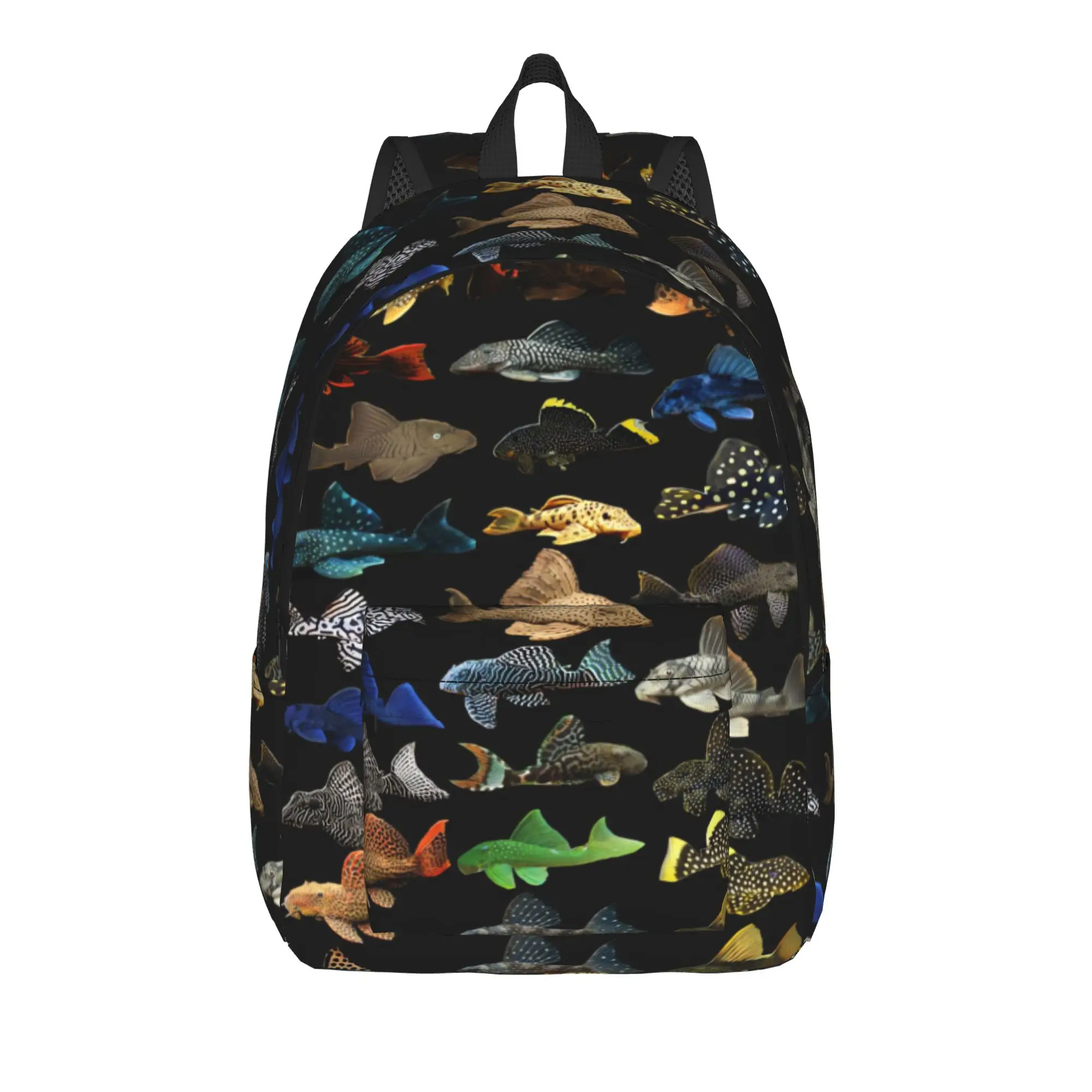 Fish Alphabet Educational Freshwater Species Fishing Backpack  Stylish Backpacks Unisex Trekking Soft High School Bags Rucksack