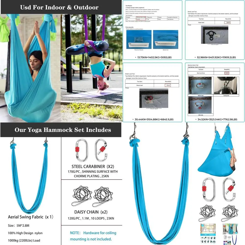 

Шелковый гамак-качели для взрослых на открытом воздухе для воздушной йоги и качели