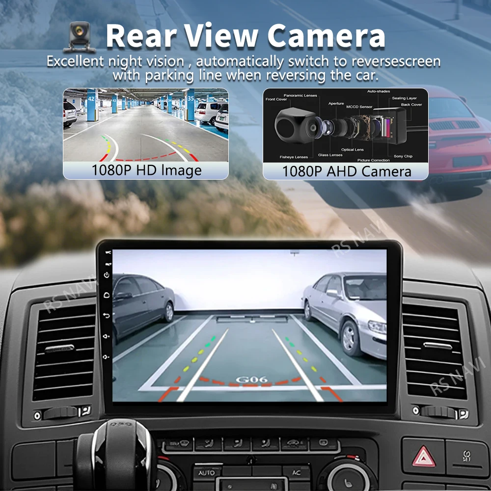 Qualcomm Android 16 Carplay Auto Car Radio For Volkswagen Multivan T5 2003-2015 Multimedia Video Player GPS Head Unit Stereo DSP