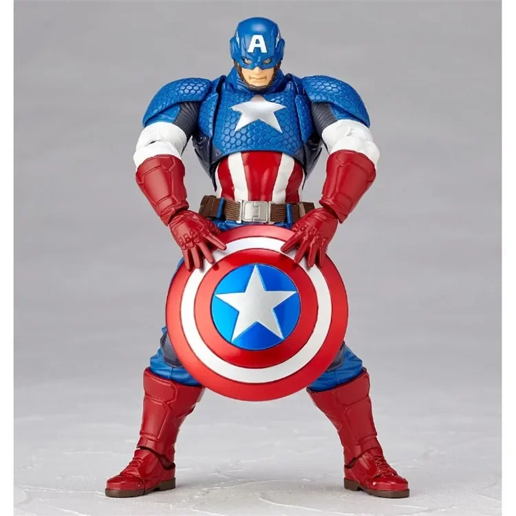 16cm Marvel Avengers Hero Character Captain America Joints Movable Collection Decoration Ornament Boxed Figure Boy Holiday Gift