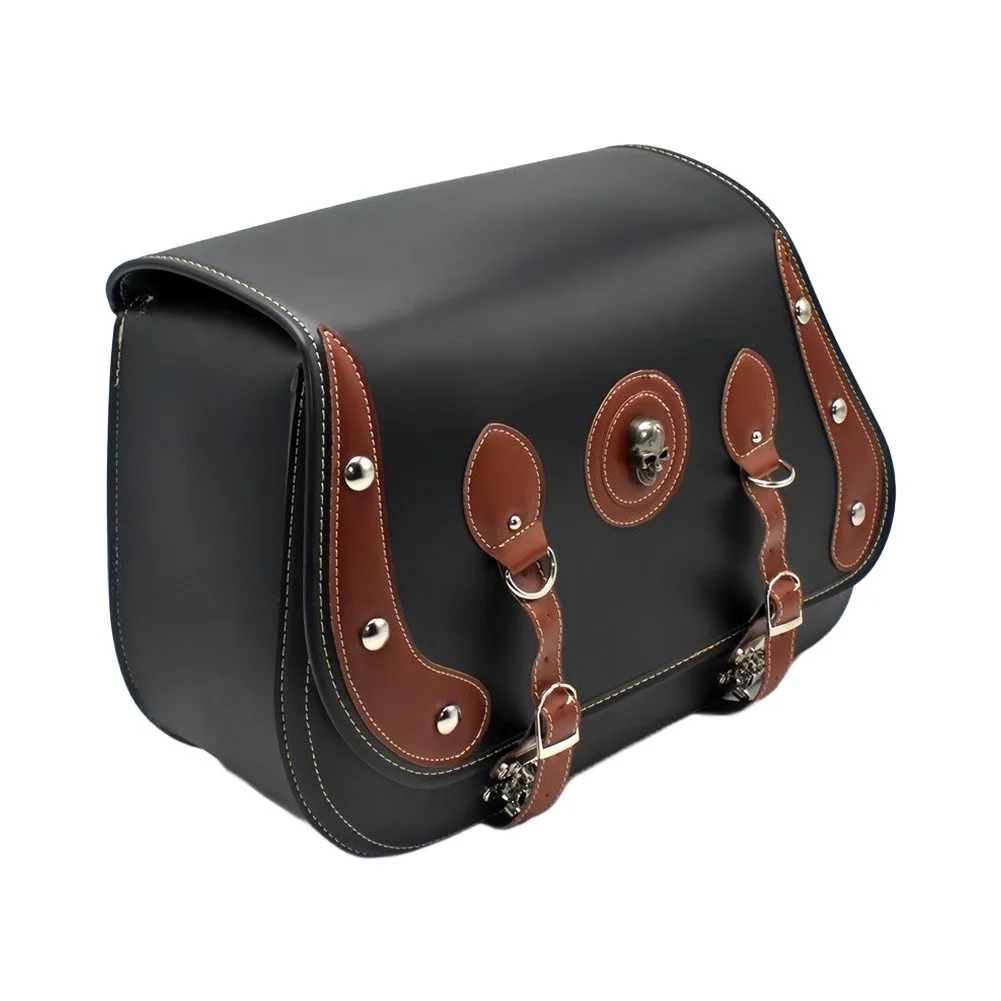 PU Leather Motorcycle Side Saddlebags Trunk Bags For Benda For Chinchilla 300 For Greystone 300 Motorcycle Accessories