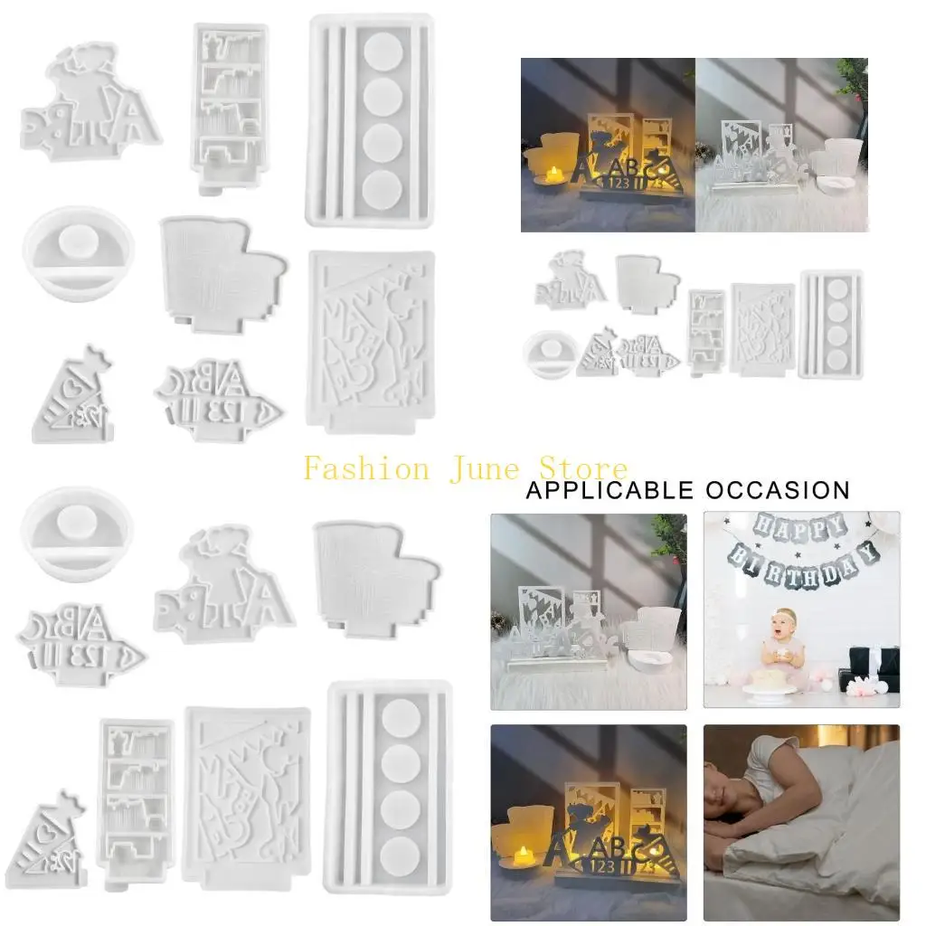 

N5KA Flexible Silicone Mould Holder Mold Studying Girl Base Moulds