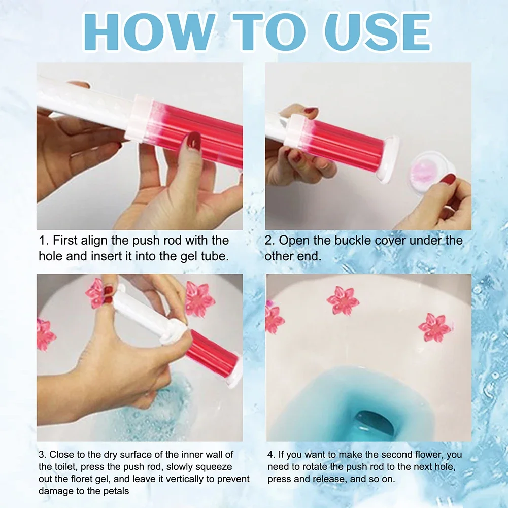 3/6/9pcs Toilet Flower Aromatic Gel Automatic Cleaning Toilets Deodorization Gel Remove Odors for Household Cleaning Products