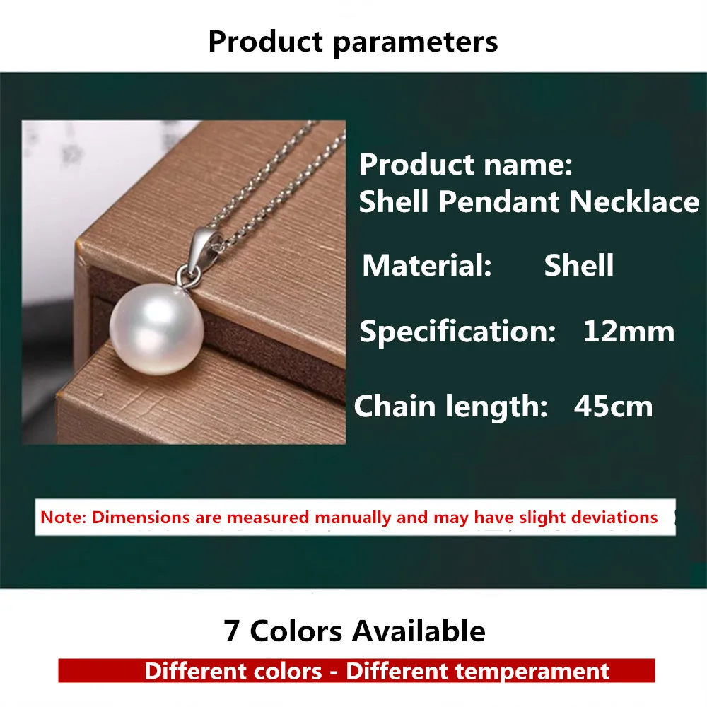 New 7 Colors Ocean Shell Pearl Necklace Women In Pendant Necklaces Beads Clavicular Chain Fashion Charms Jewelry Accessories