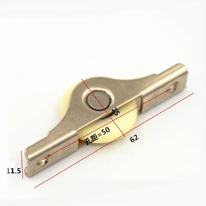 4Pcs Iron Frame+nylon Mute Wheel Sliding Door  Cupboard/Window Groove Load-bearing Pulley Bathroom Cabinet Wardrobe