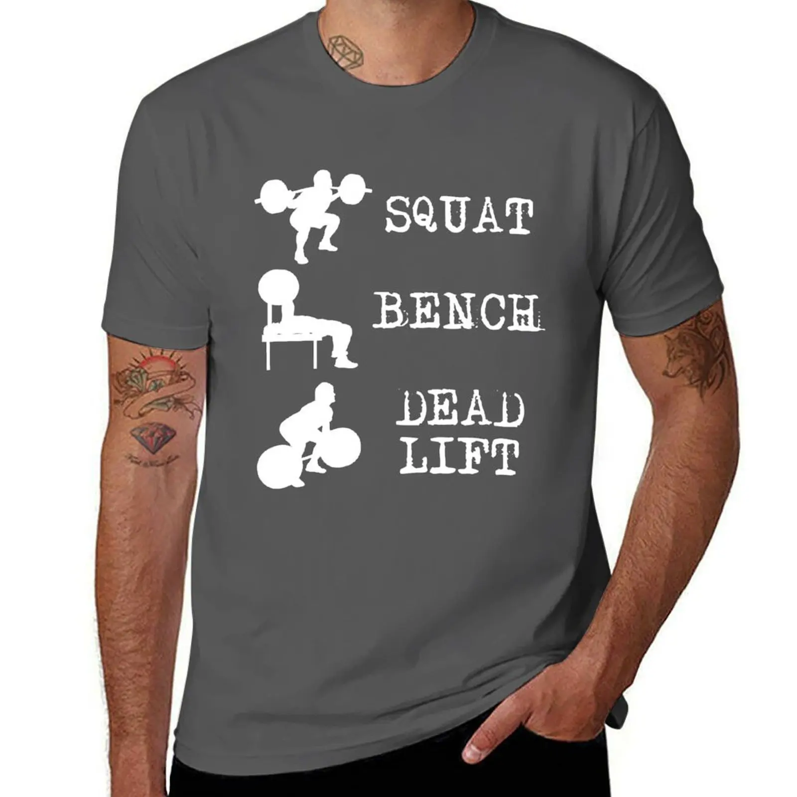 

Скамья для приседаний, становая тяга, пауэрлифтинг, пауэрлифтинг, футболка, мужская повседневная футболка, мужская дизайнерская футболка